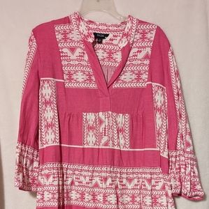 MSK linen mini dress or cover-up. Never worn, size M